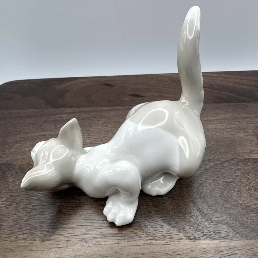 Llardo Cat Figurine Statute‎ 5112 Attentive Playful Pouncing Kitten Retired Vtg